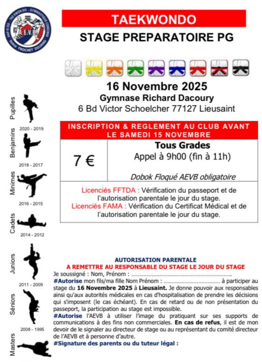 Stage Préparation PG - AEVB