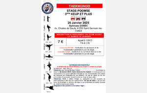 STAGE AEVB - POOMSAE - À PARTIR DE CEINTURE ROUGE